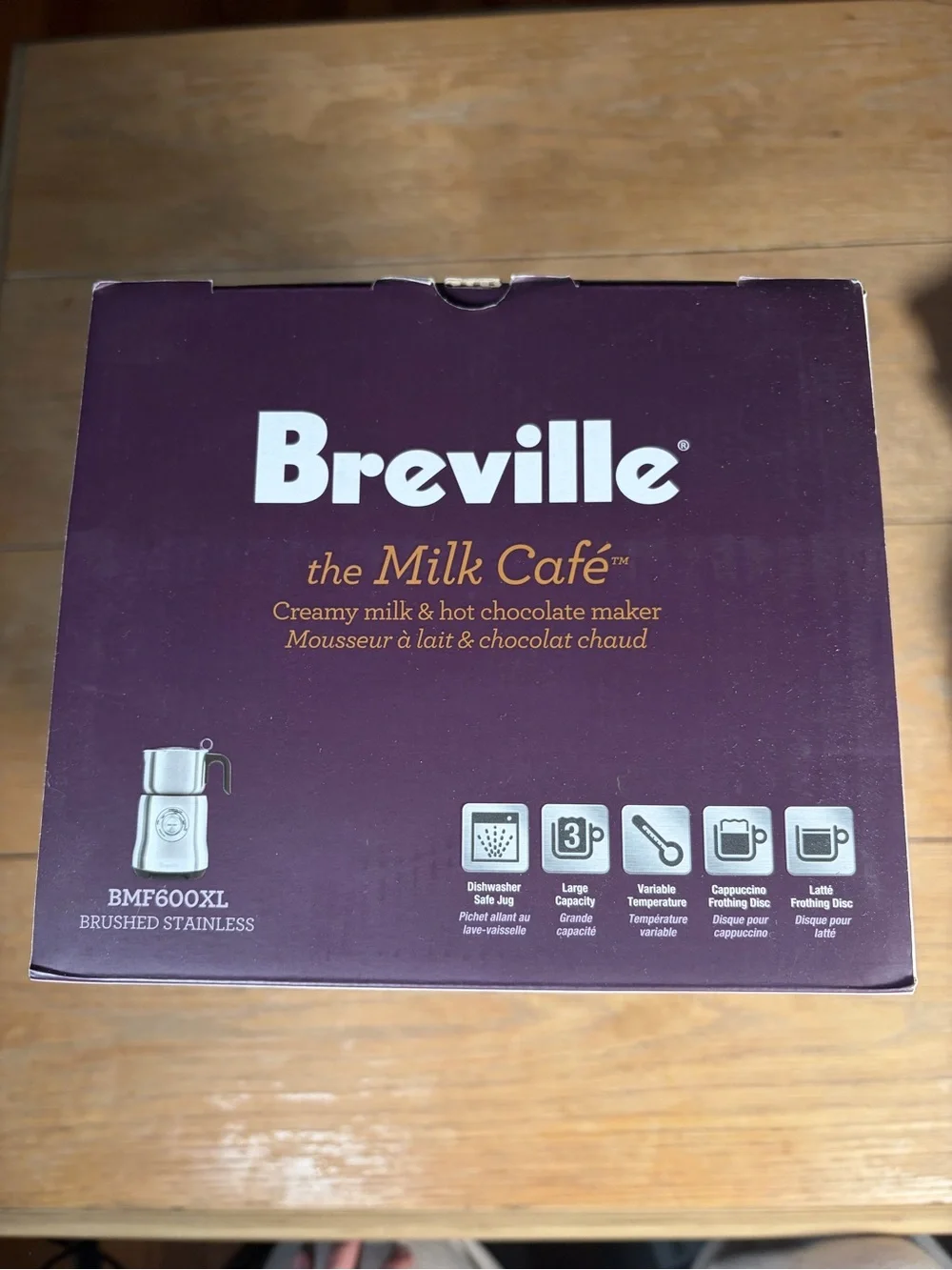 Breville Milk Cafe Induction Frother Hot Chocolate Maker BMF600XL 3-Cup NIB
